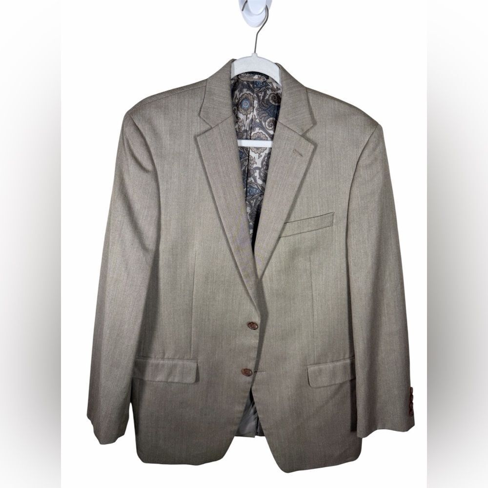 Lauren Ralph Lauren Tan Blazer with Paisley Lining